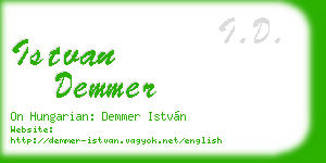 istvan demmer business card