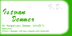 istvan demmer business card